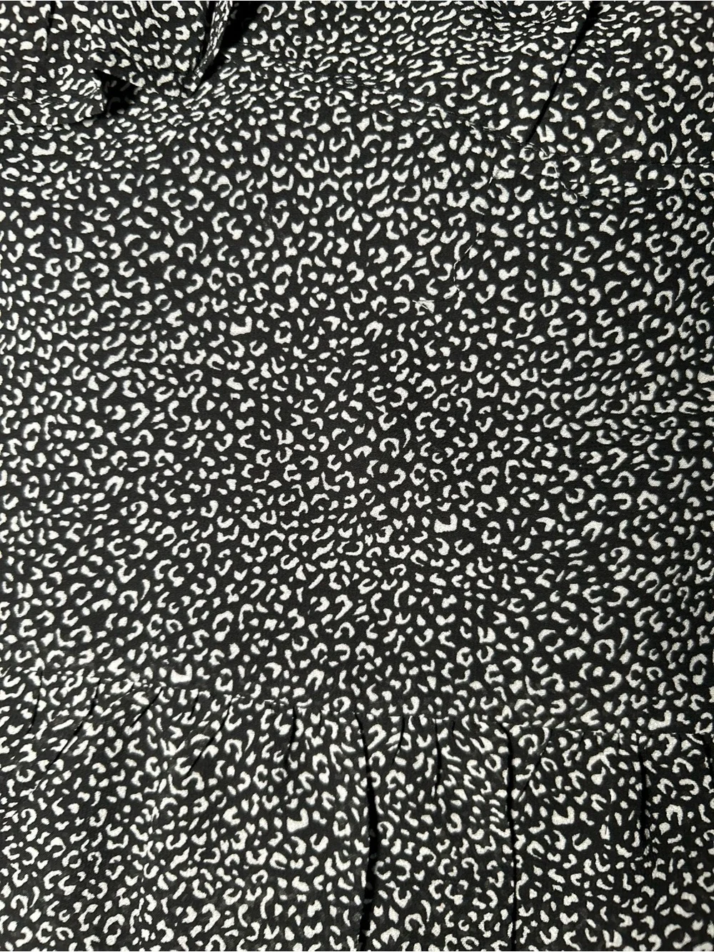 Black leopard print Ruffle Tiered Mini Skirt - Picture 7 of 9